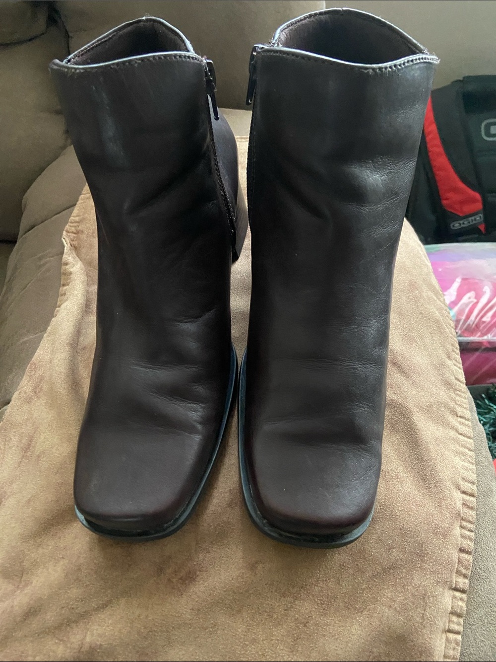 croft & barrow Brown Leather Chukka Zip Boots